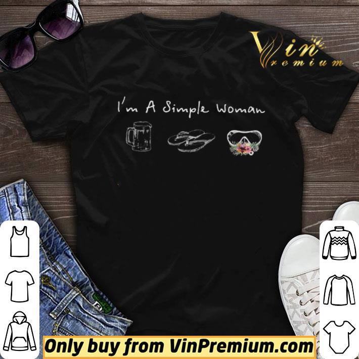 I’m A Simple Woman Loves Beer Flip Flop Swimming Glasses shirt sweater