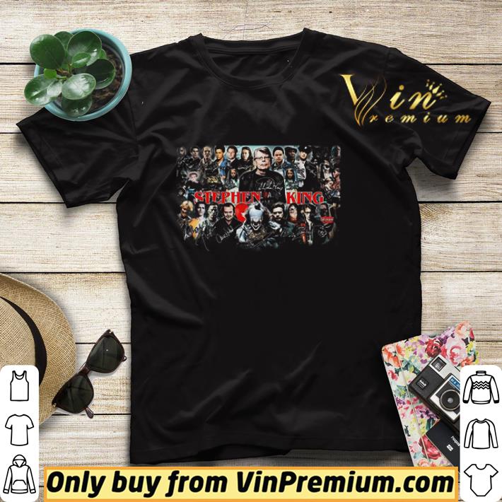 Stephen King and Horror Characters Signatures Poster shirt sweater beecee19 stephen king and horror characters signatures poster shirt sweater 4 - Stephen King and Horror Characters Signatures Poster shirt sweater