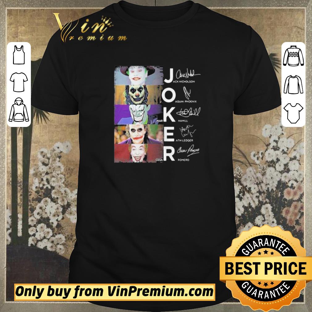 Pretty Joker jack nicholson joaquin phoenix mark hamill heath ledger cesar romero signatures shirt sweater