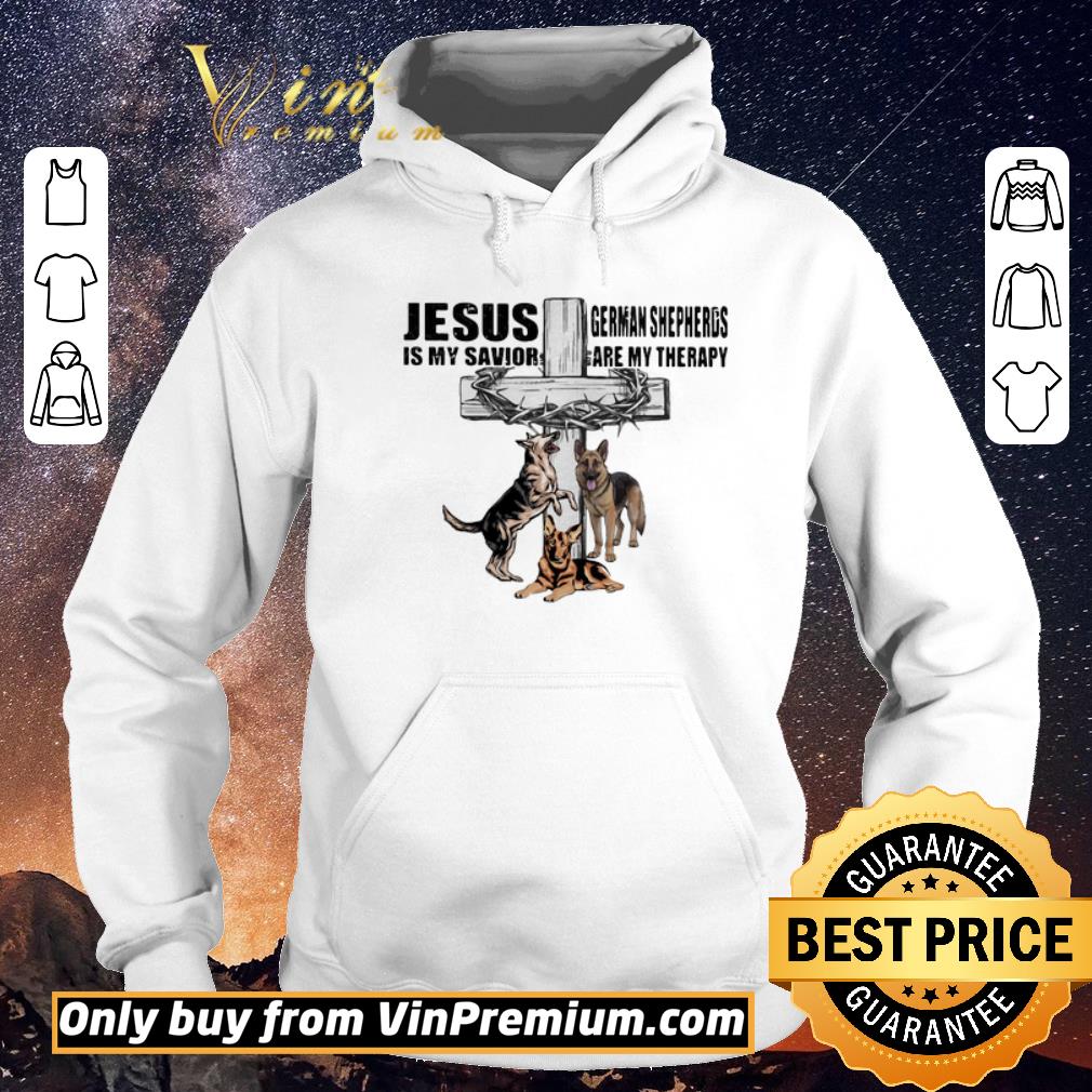 caa790a1 nice jesus is my savior germaan shepheros are my therapy cross crown of thorns dog shirt sweater 4 - Nice Jesus Is My Savior Germaan Shepheros Are My Therapy Cross Crown Of Thorns Dog shirt sweater