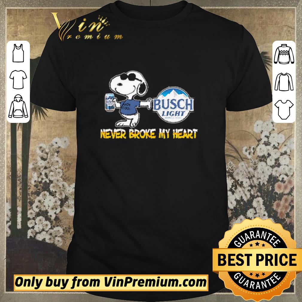 Funny Snoopy Busch light never broke my heart shirt sweater