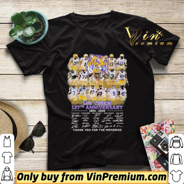 d12ecb9f lsu tigers 127th anniversary 1893 2020 thank you for the memories signatures shirt sweater 4 - Lsu Tigers 127th Anniversary 1893 2020 Thank You For The Memories Signatures shirt sweater