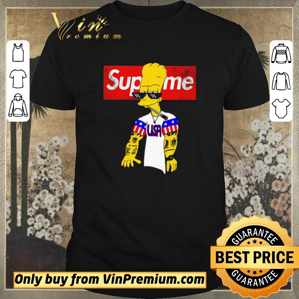 Premium Supreme bart simpson usa shirt sweater