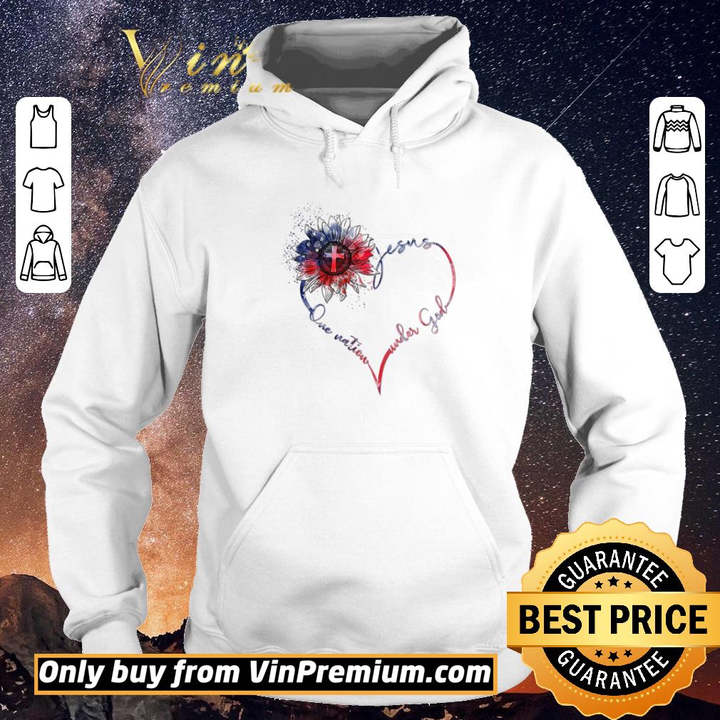 da9c2a82 premium sunflowe american flag jesus under god one nation shirt sweater 4 - Premium Sunflowe American Flag Jesus Under God One Nation shirt sweater