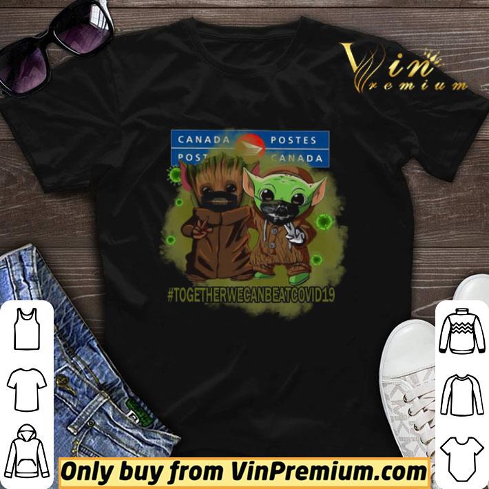 Baby Groot And Baby Yoda Face Mask Star Wars Darth Vader Canada Post Together We Can Beat Covid 19 shirt sweater