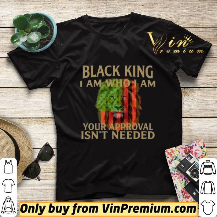 dcf74f50 black king i am who i am your approval isn t needed lion flag shirt sweater 4 - Black King I am who I am Your Approval isn’t needed Lion flag shirt sweater