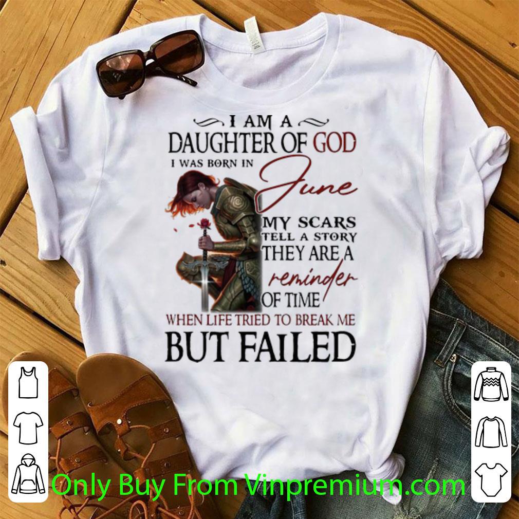 Pretty Knights Templar I Am A Daughter Of God I Was Born In June shirt