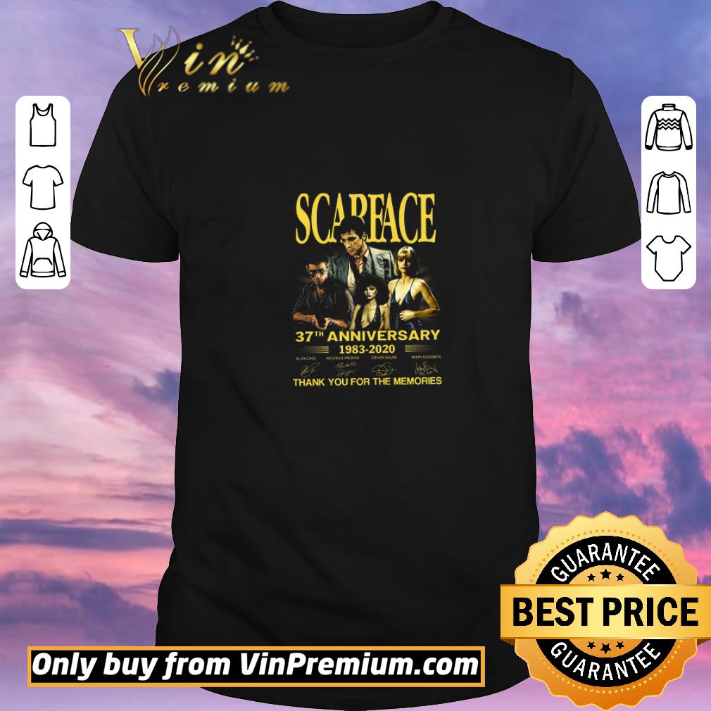 Hot Scarface 37th Anniversary 1983 2020 Signature Thank You For The Memories shirt sweater