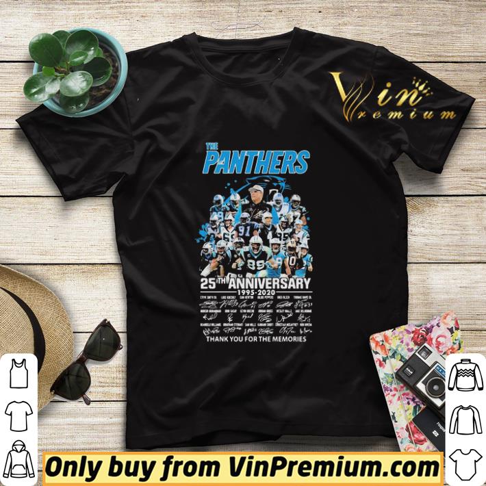 e2d569b9 the carolina panthers football 25th anniversary 1995 2020 thank you for the memories signatures shirt sweater 4 - The carolina panthers football 25th anniversary 1995 2020 thank you for the memories signatures shirt sweater