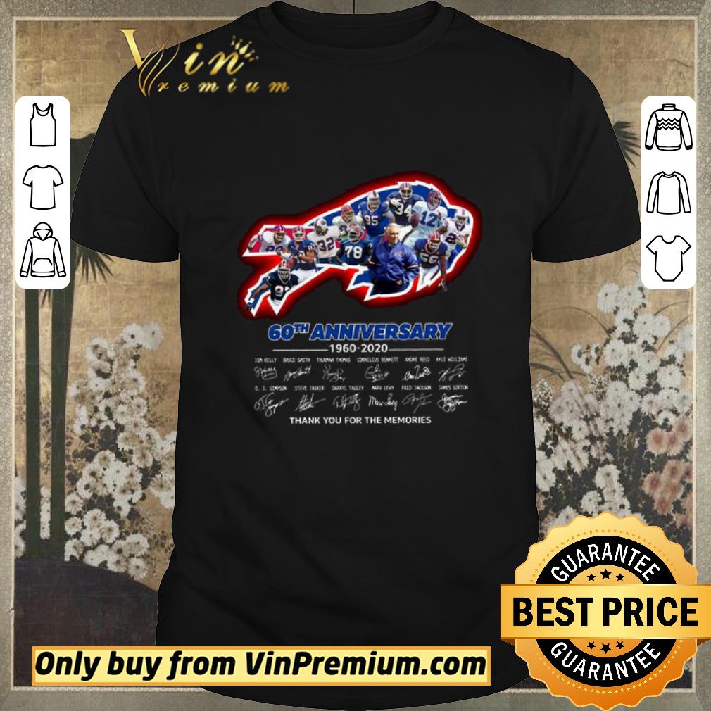 Funny Buffalo Bills Nfl 60th Anniversary 1960 2020 Signatures Thank You shirt sweater