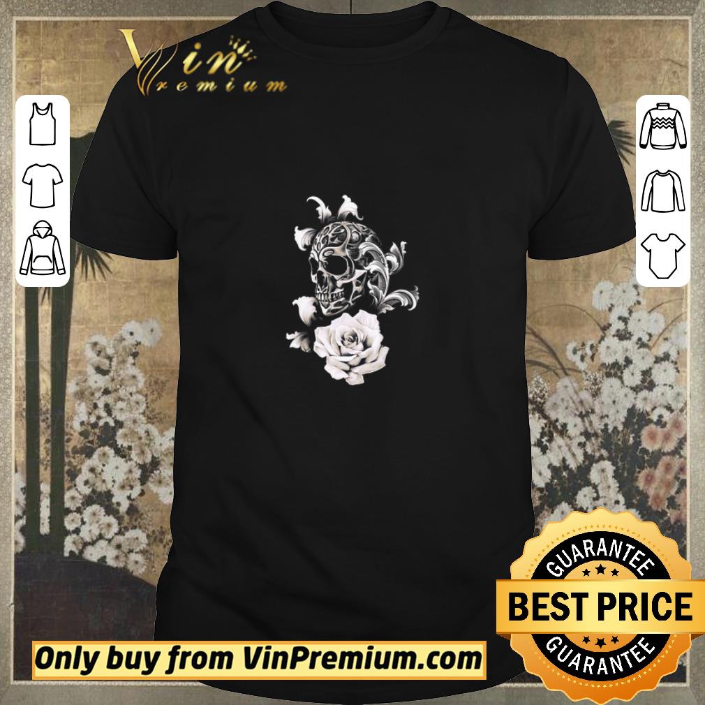 Awesome Skull Warrior Rose Flower shirt sweater