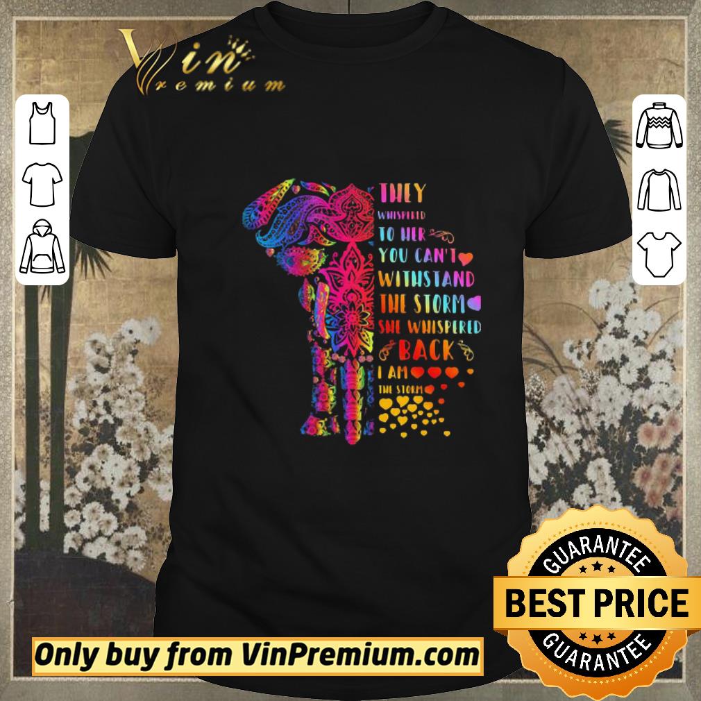 Nice They Whispered To Her You Can’t Withstand The Storm She Whispered Back I Am The Storm Elephant shirt sweater