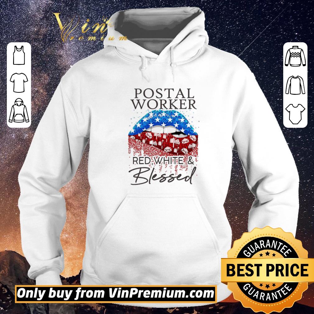 edd648aa hot lips american flag postal worker red white and blessed happy 4th of july shirt sweater 4 - Hot Lips American Flag Postal Worker Red White And Blessed Happy 4th Of July shirt sweater