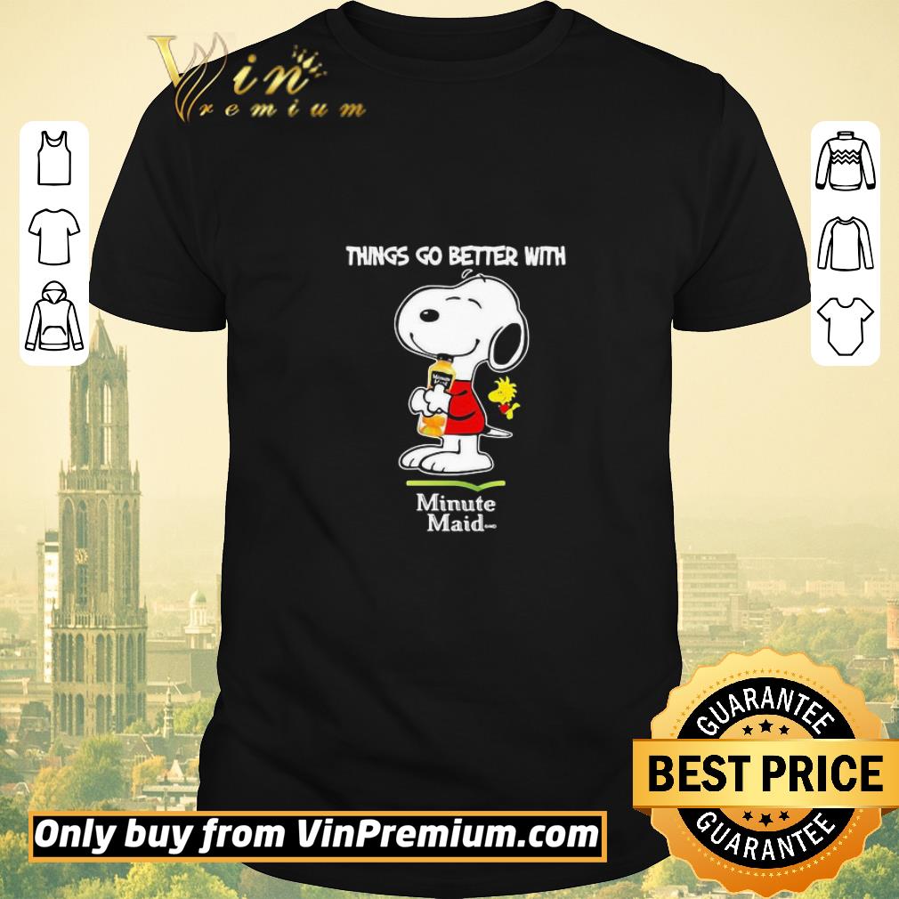 Hot Snoopy And Woodstock Things Go Better With Minute Maid Logo shirt sweater