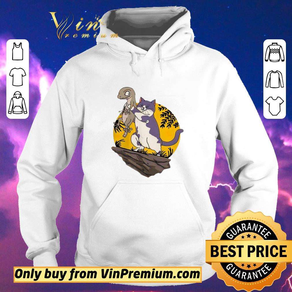 f8922e7b funny lizard vs cat shirt 4 - Funny Lizard vs Cat shirt