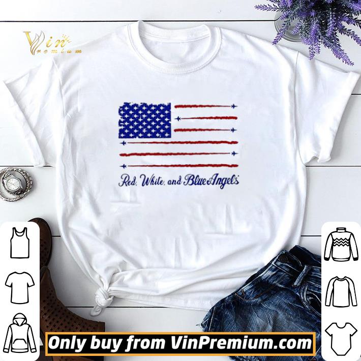 Red White And Blue Angels Flag 4th Of July American Independence Day shirt sweater