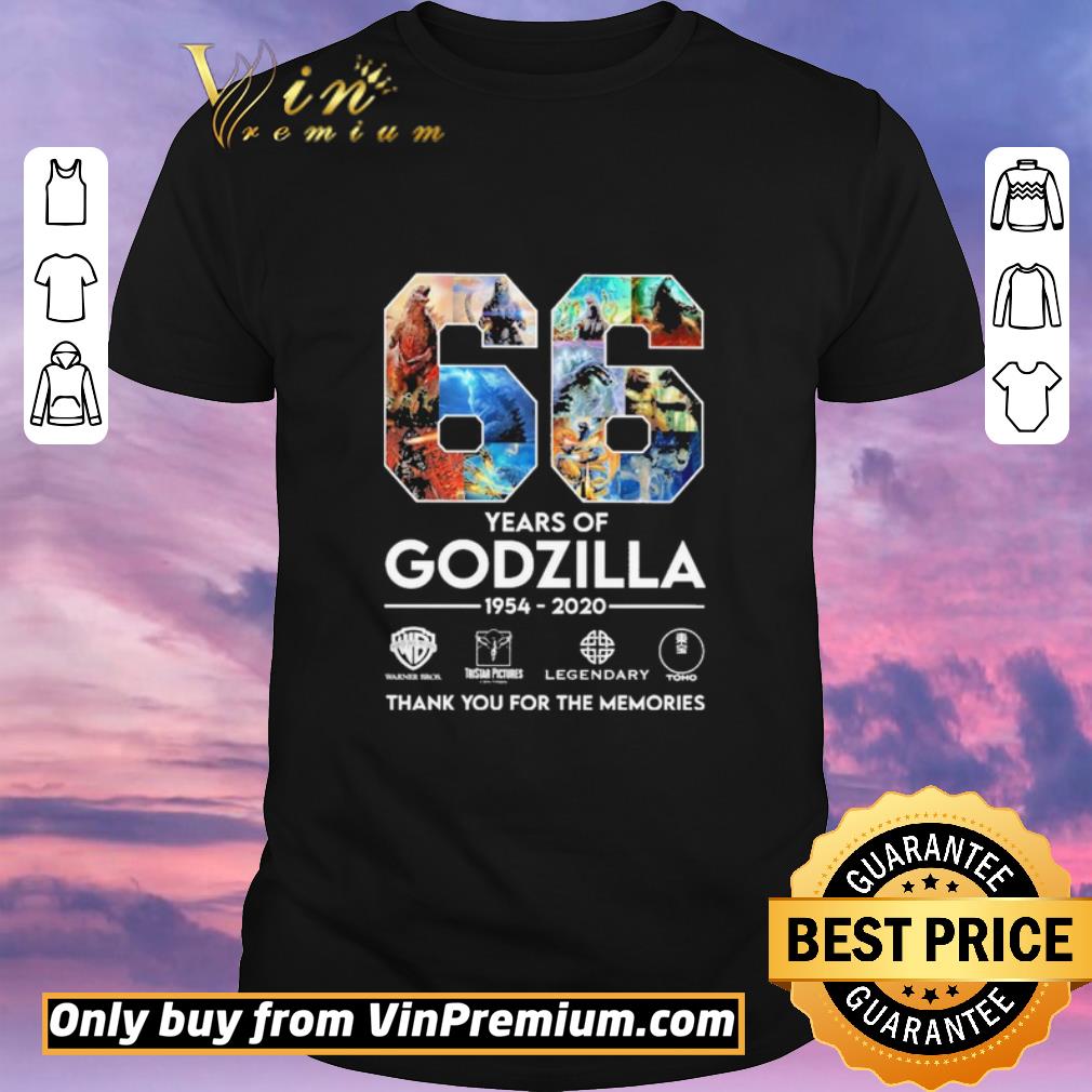 Top 66 years of Godzilla 1954 2020 thank you for the memories shirt sweater