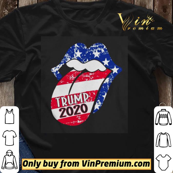 Funny Rolling stones Trump 2020 America flag shirt sweater Funny Rolling stones Trump 2020 America flag shirt sweater
