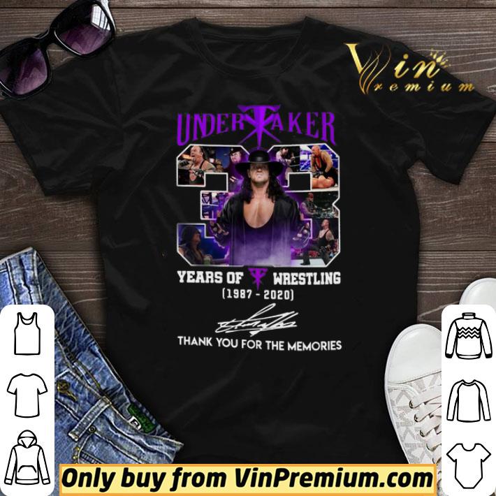33 Years Of Wrestling 1987 2020 The Undertaker Thank You For The Memories Signature shirt sweater