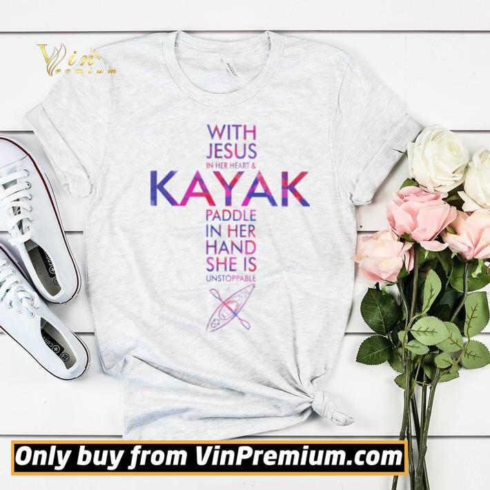 Cross With Jesus in her heart and Kayak Paddle in her hand shirt sweater 1d22efb1 cross with jesus in her heart and kayak paddle in her hand shirt sweater 4 - Cross With Jesus in her heart and Kayak Paddle in her hand shirt sweater