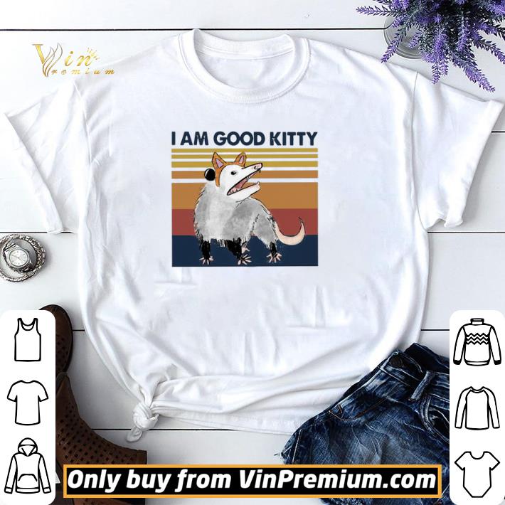 Opossum I Am Good Kitty Vintage shirt sweater
