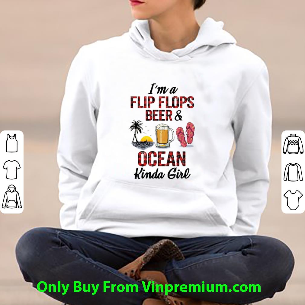 37ceb1f3 awesome i m a flip flops beer ocean kinda girl shirt 4 - Awesome I'm A Flip Flops Beer & Ocean Kinda Girl shirt