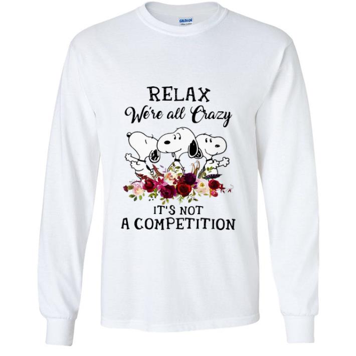 42d7d339 pretty snoopy relax we re all crazy it s not a competition flowers shirt 4 - Pretty Snoopy Relax We’re All Crazy It’s Not A Competition Flowers shirt