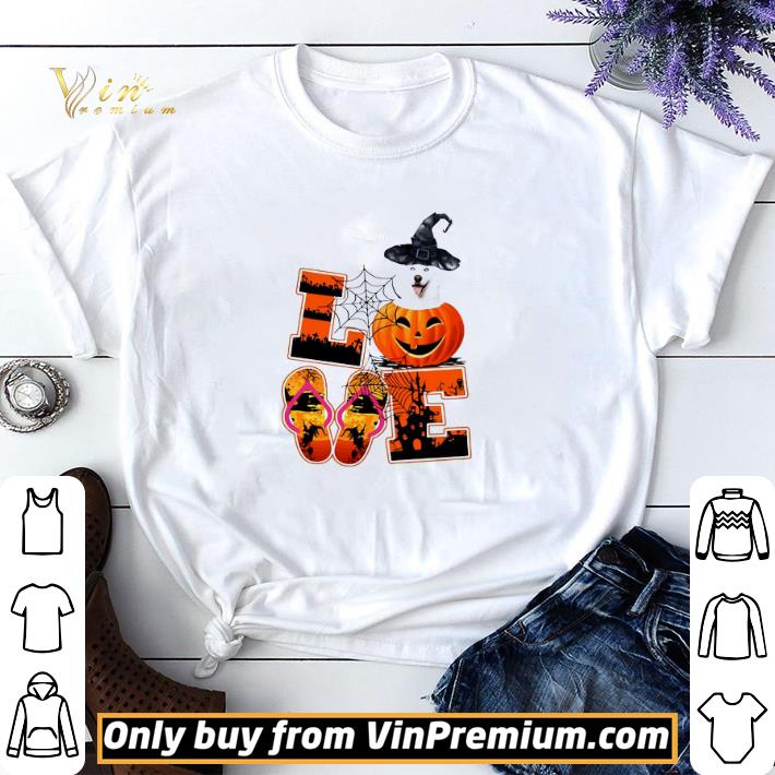 Love Halloween Siberian Husky Witch Pumpkin shirt sweater