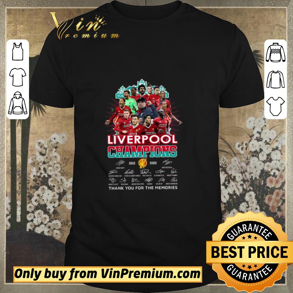 Funny Liverpool Champions 2019 2020 Signature Thank You For The Memories shirt sweater