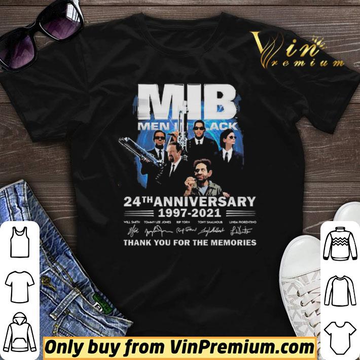 Original MIB Men In Black 24th Anniversary 1997 2021 Thank You For The Memories Signatures shirt