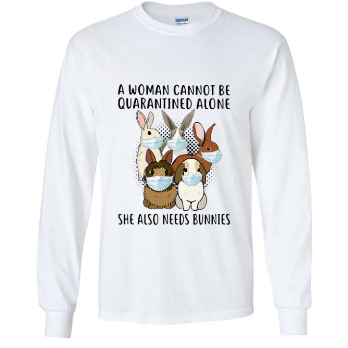 8d8fde7f premium a woman cannot be quarantined alone she also needs bunnies shirt 4 - Premium A Woman Cannot Be Quarantined Alone She Also Needs Bunnies shirt