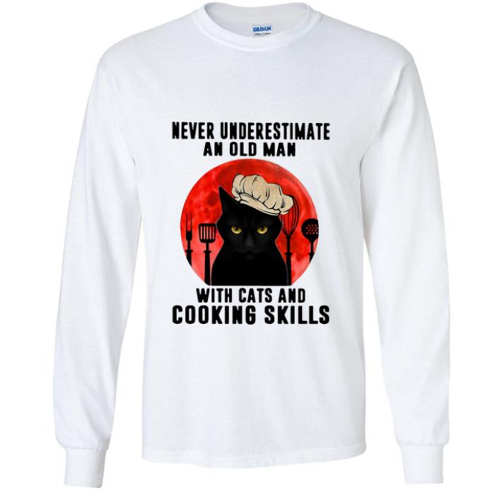 9516c47b original never underestimate an old man with cats and cooking skills shirt 4 - Original Never Underestimate An Old Man With Cats And Cooking Skills shirt