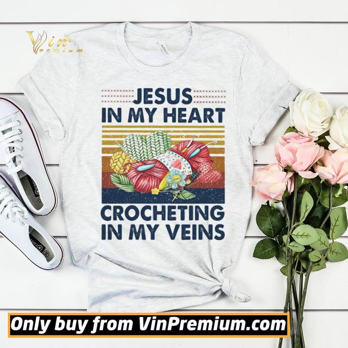 999ba004 jesus in my heart crocheting in my veins vintage retro shirt sweater 4 - Jesus In My Heart Crocheting In My Veins Vintage Retro shirt sweater