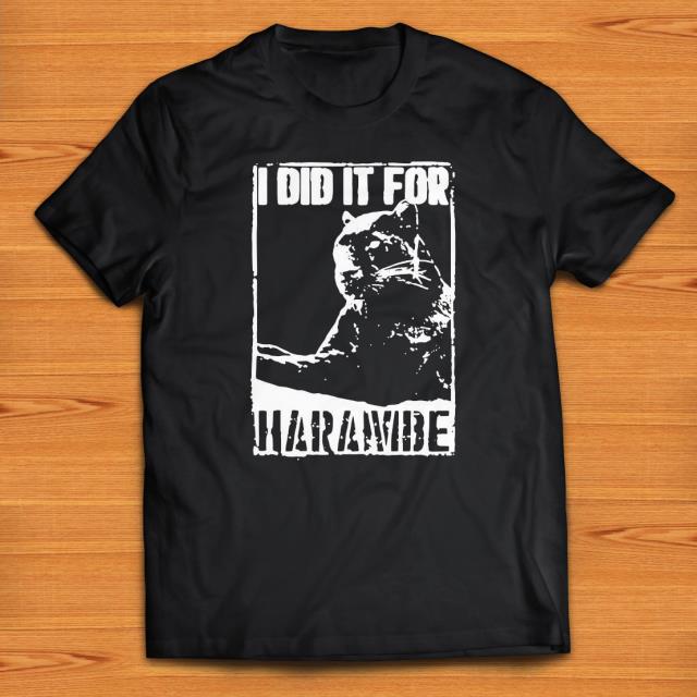 Official Black Panther I Did It For Harambe Shirt