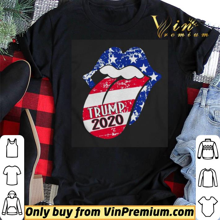 Funny Rolling stones Trump 2020 America flag shirt sweater Funny Rolling stones Trump 2020 America flag shirt sweater