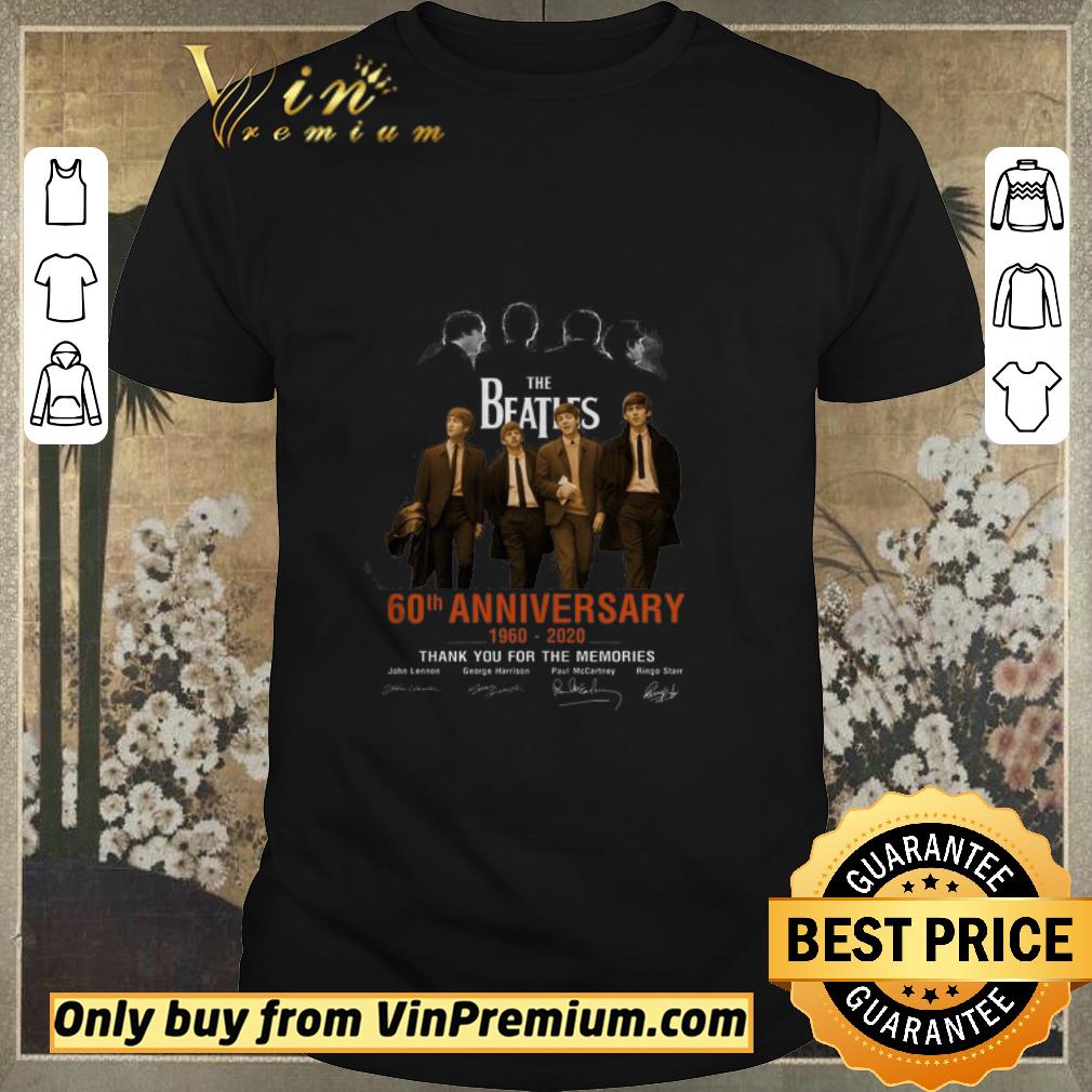 Awesome The Beatles 60th Anniversary 1960-2020 Signed Thank You For The Memories shirt sweater