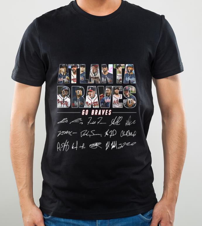 c18265cf top atlanta braves go braves signatures shirt 4 - Top Atlanta Braves Go Braves Signatures shirt