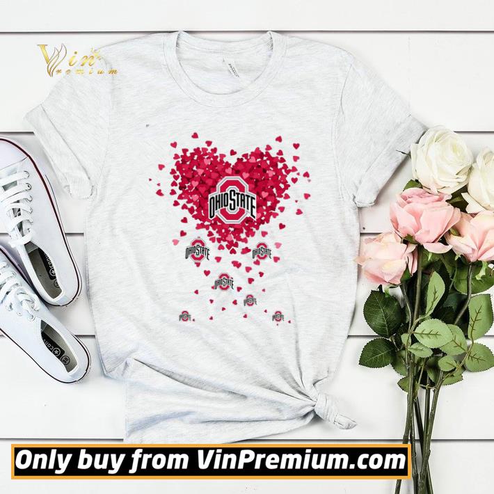 c9e4fd32 love ohio state logo bombers heart red shirt sweater 4 - Love Ohio State Logo Bombers Heart Red shirt sweater