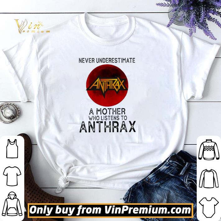 Awesome Never underestimate a Mother who listens to Anthrax Moon shirt