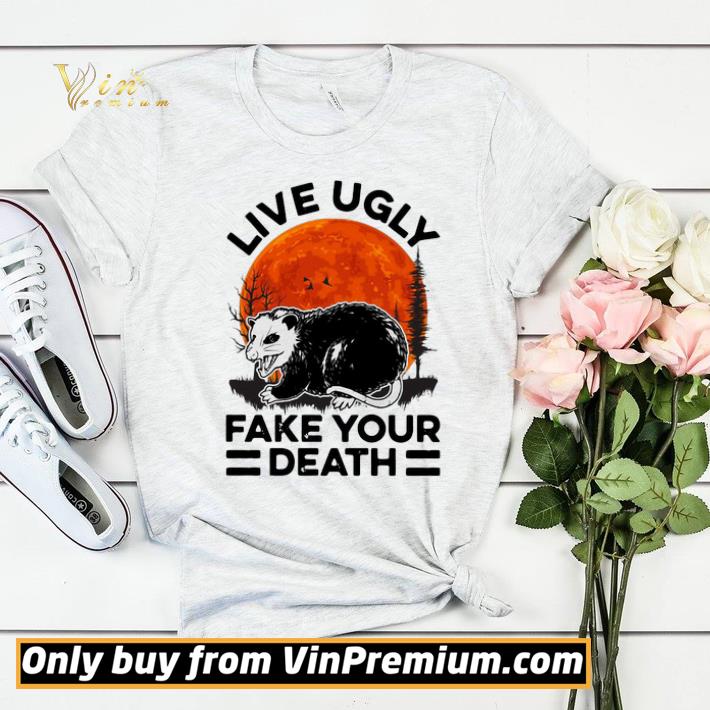dc193d0c opossum live ugly fake your death sunset shirt sweater 4 - Opossum Live Ugly Fake Your Death Sunset shirt sweater