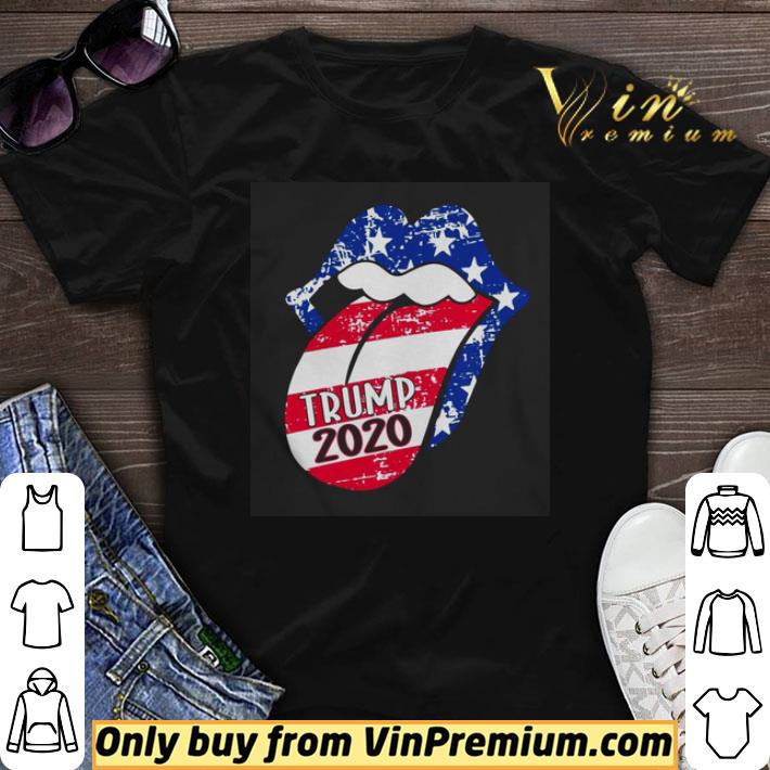 Funny Rolling stones Trump 2020 America flag shirt sweater Funny Rolling stones Trump 2020 America flag shirt sweater