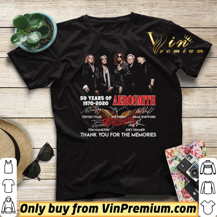 e5f1b407 original aerosmith 50 years of 1970 2020 signatures thank you for the memories shirt 4 - Original Aerosmith 50 years of 1970-2020 signatures thank you for the memories shirt