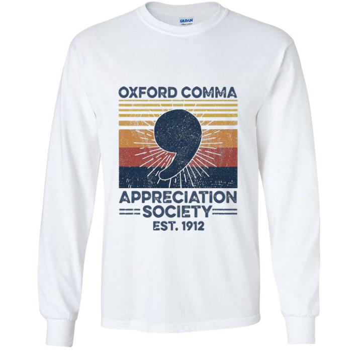 ecc03916 nice vintage oxford comma appreciation society est 1912 shirt 4 - Nice Vintage Oxford Comma Appreciation Society Est. 1912 shirt