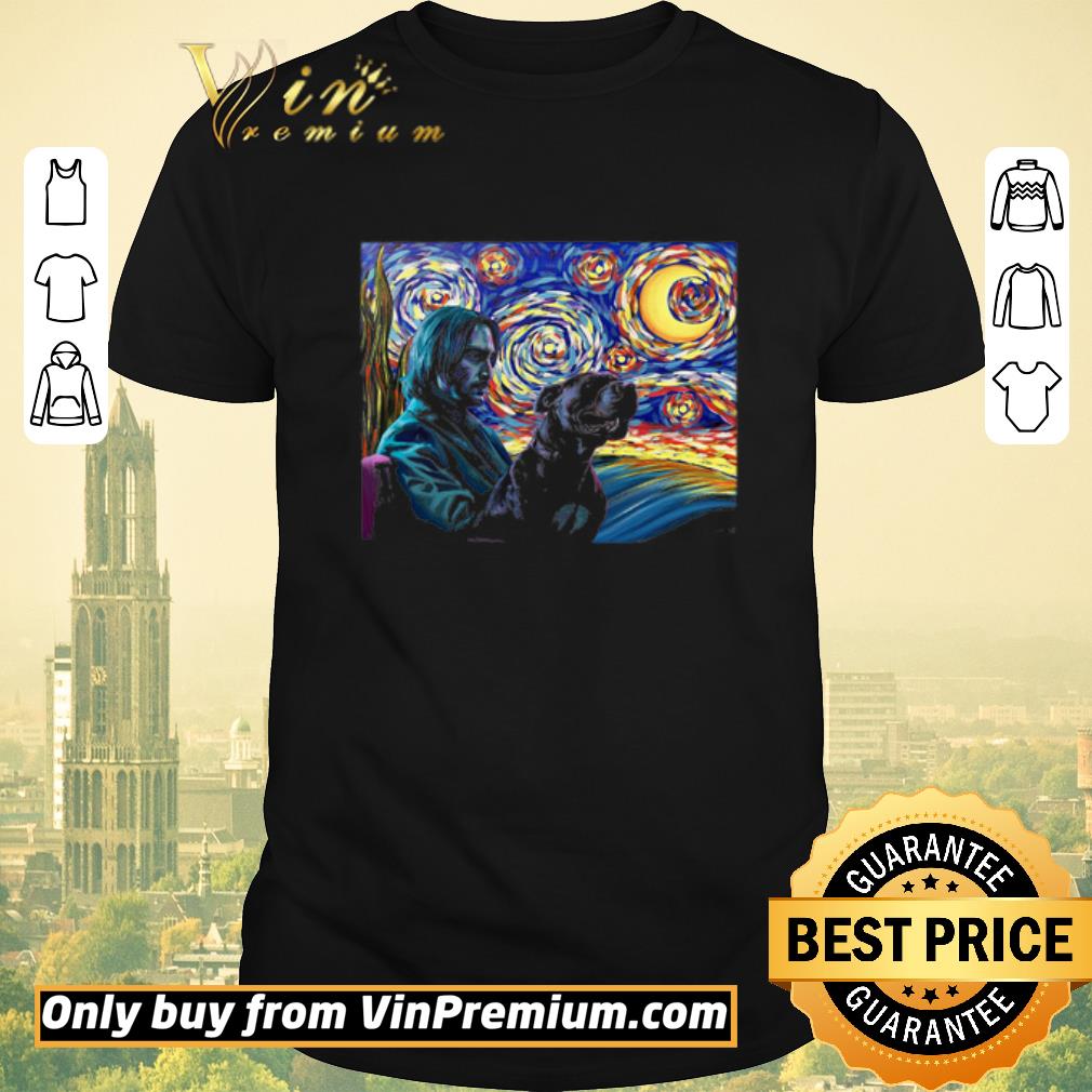 Awesome John Wick And Pitbull Starry Night shirt sweater