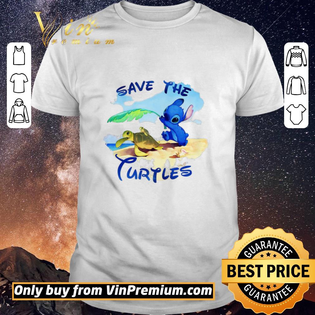 Original Stitch Save The Turtles On The Beach shirt sweater