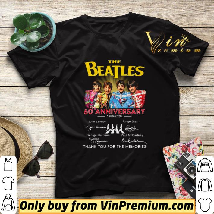 f34e3b7c the beatles 60th anniversary 1960 2020 thank you for the memories signatures abbey road shirt sweater 4 - The beatles 60th anniversary 1960 2020 thank you for the memories signatures abbey road shirt sweater