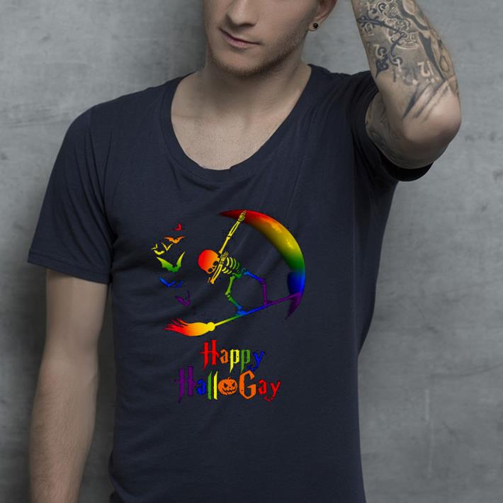 0d0e16af lgbt skeleton happy hallogay shirt 4 - LGBT Skeleton Happy Hallogay Shirt