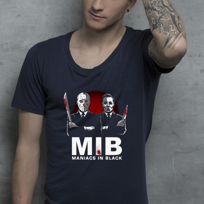 Jason Voorhees and Michael Myers MIB Maniacs In Black Shirt 0fbacea5 jason voorhees and michael myers mib maniacs in black shirt 4 - Jason Voorhees and Michael Myers MIB Maniacs In Black Shirt