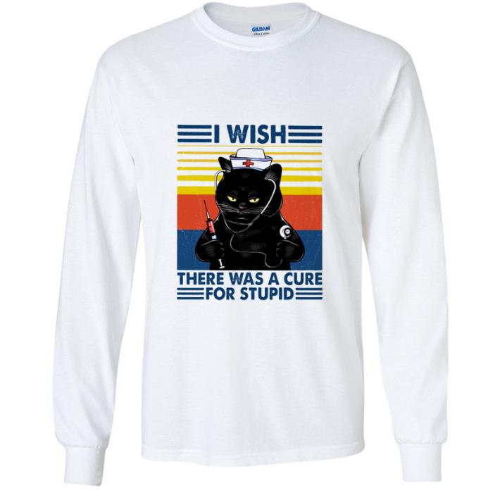 Official Vintage Nurse Black Cat I Wish There Was A Cure For Stupid shirt 2738f64e official vintage nurse black cat i wish there was a cure for stupid shirt 4 - Official Vintage Nurse Black Cat I Wish There Was A Cure For Stupid shirt