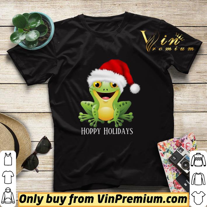 3286ae70 nice festive christmas hoppy holidays frog shirt sweater 4 - Nice Festive Christmas Hoppy Holidays Frog shirt sweater